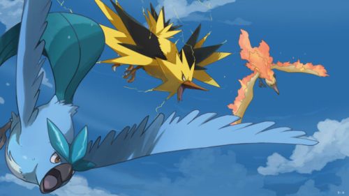Les trois Pokémon légendaires de première génération // Source : Pokémon