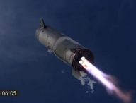 Le vol du Starship SN10 de SpaceX // Source : Capture d'écran Numerama