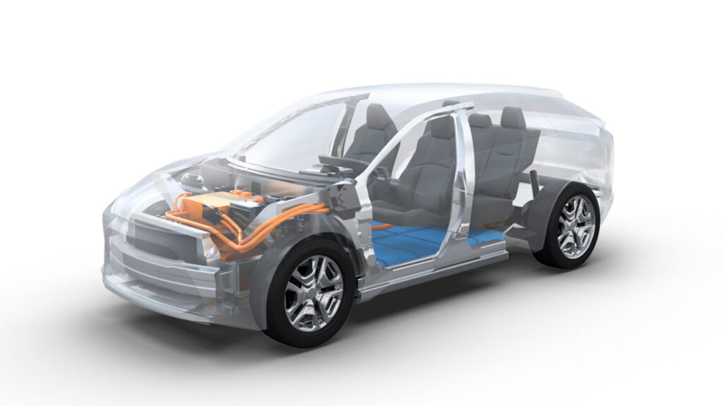 Plateforme e-TNGA de Toyota // Source : Toyota Plateforme e-TNGA de Toyota // Source : Toyota