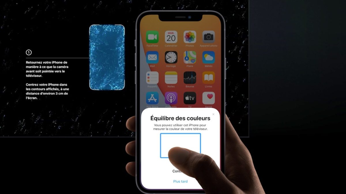 Régler son image via l'Apple TV // Source : Apple