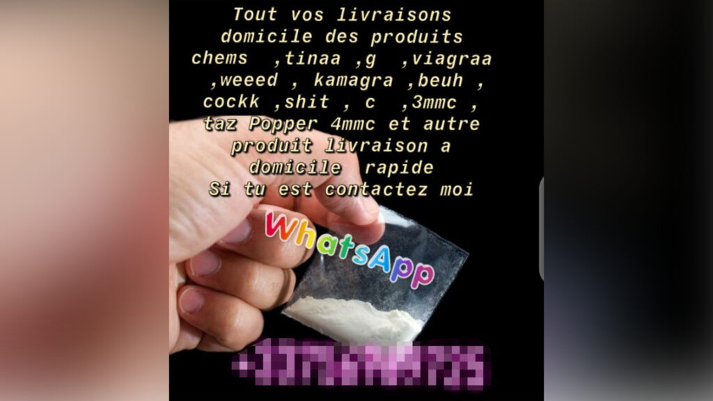 De la vente de drogue sur Telegram // Source : Numerama