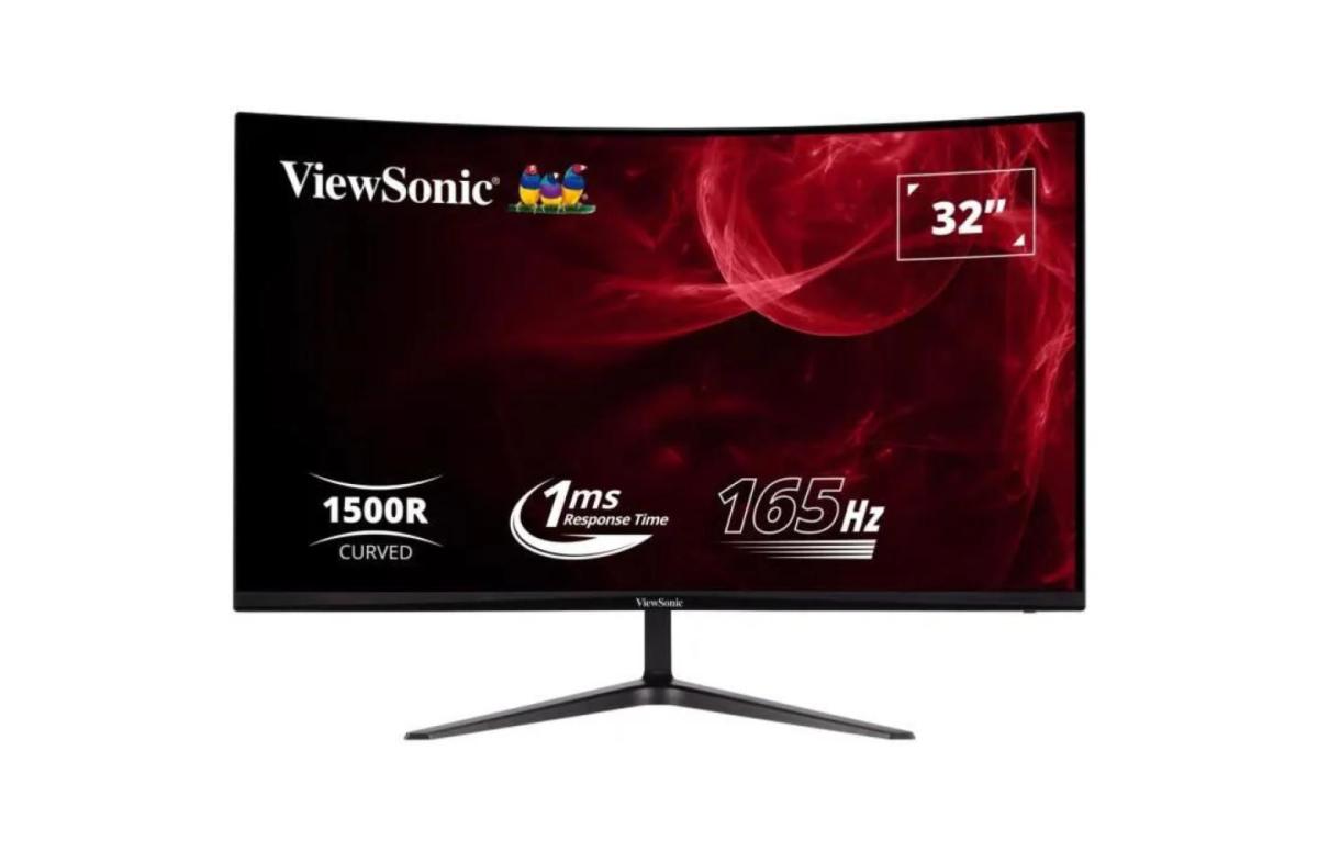 écran PC ViewSonic 32 pouces 1 ms et 165 Hz incurvé