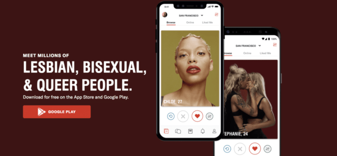 L'app de rencontre Her // Source : Her L'app de rencontre Her // Source : Her