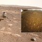 La première photo prise par Ingenuity sur Mars. // Source : Flickr/CC/Kevin Gill, NASA/JPL-Caltech, montage Numerama