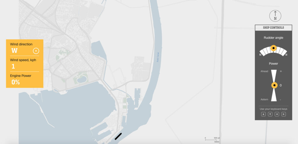 Tentez la traversée du canal de Suez avec le mini-jeu de la CNN // Source : CNN