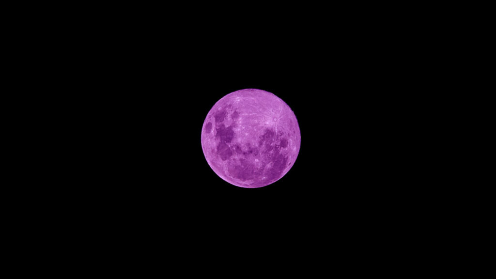 Image absolument irréaliste d'une Lune rose. // Source : Flickr/CC/Papa Pic (photo recadrée)