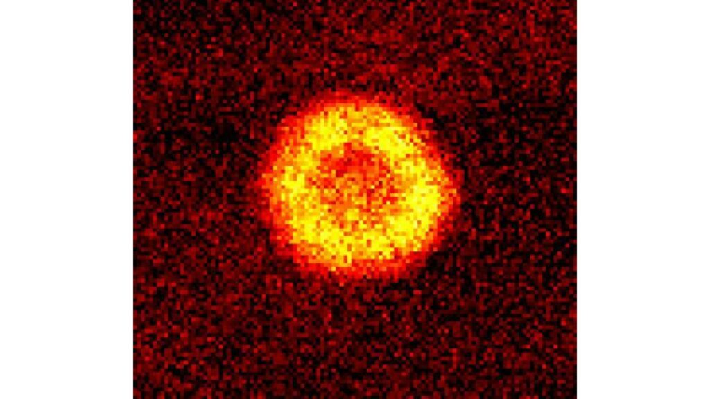 Image des molécules, assemblées avec succès dans un condensat Bose-Einstein. // Source : Chin Lab