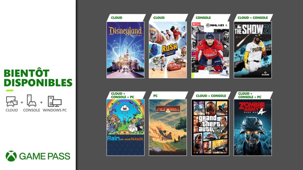 Xbox Game Pass en avril // Source : Microsoft