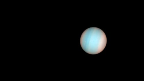 Uranus vue par Hubble en 2011. // Source : Flickr/CC/Kevin Gill (photo recadrée)