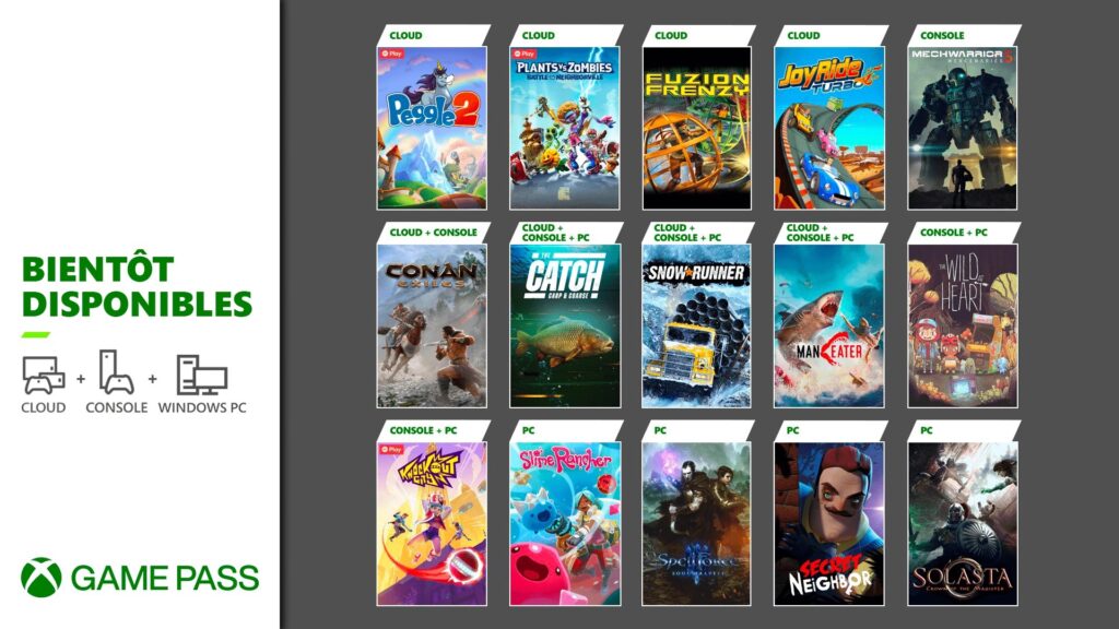 Le Xbox Game Pass en mai // Source : Microsoft