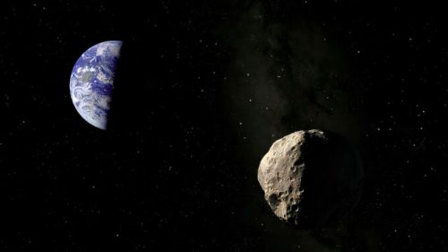 Un (improbable) astéroïde menaçant la Terre. // Source : Pixabay (photo recadrée)
