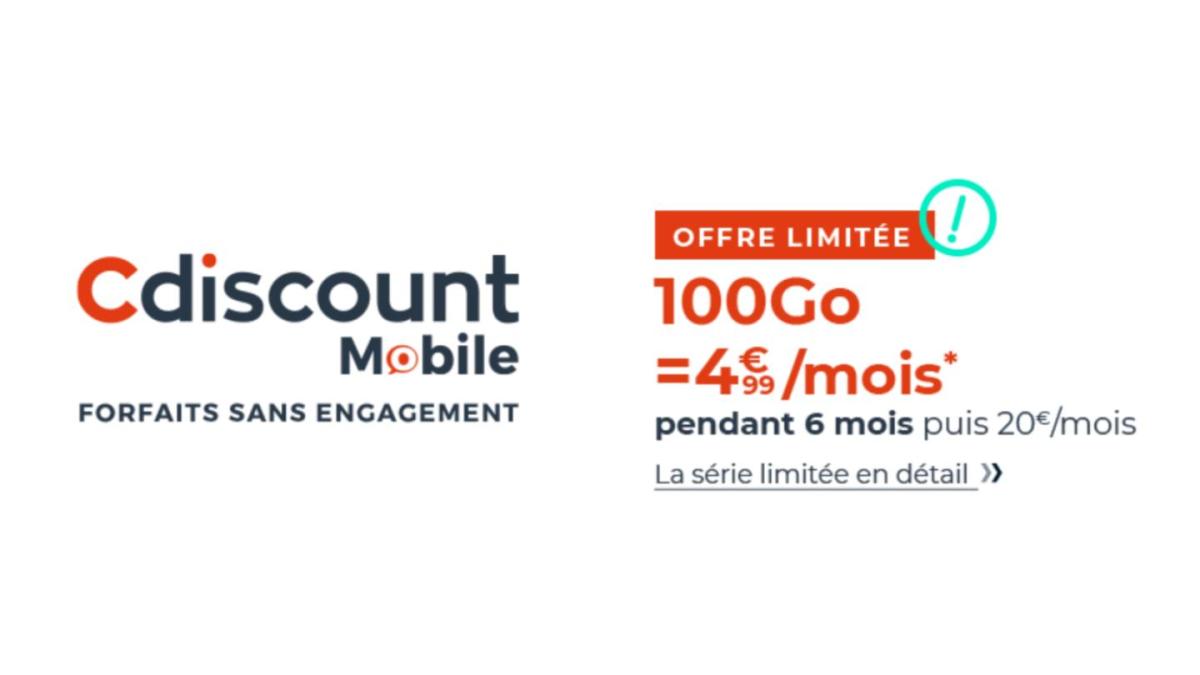 Cdiscount 100 Go à 5 €