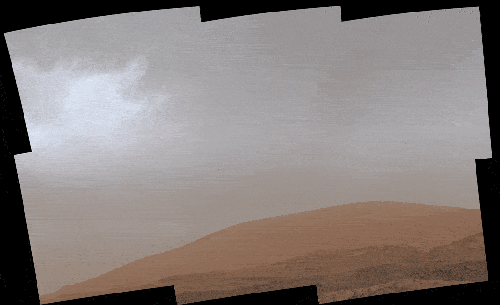 Les nuages vus par Curiosity, le 19 mars 2021. // Source : NASA/JPL-Caltech/MSSS