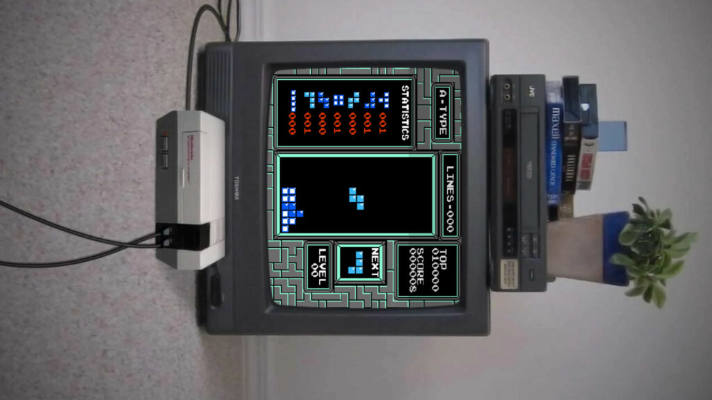 Ce n'est pas toujours simple d'assembler les pièces de Tetris pour faire de belles rangées à supprimer, mais avec First-Person Tetris, la difficulté augmente avec une caméra qui se cale sur les rotations des briques. // Source : Capture d'écran