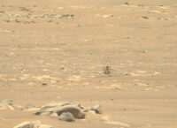Ingenuity sur Mars le 7 mai 2021. // Source : NASA/JPL-Caltech/ASU (photo recadrée)