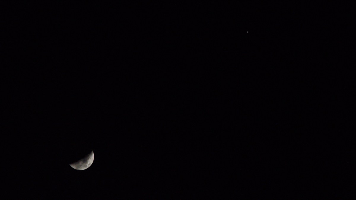 Conjonction entre la Lune et Mars. // Source : Flickr/CC/Felip1 (photo recadrée)