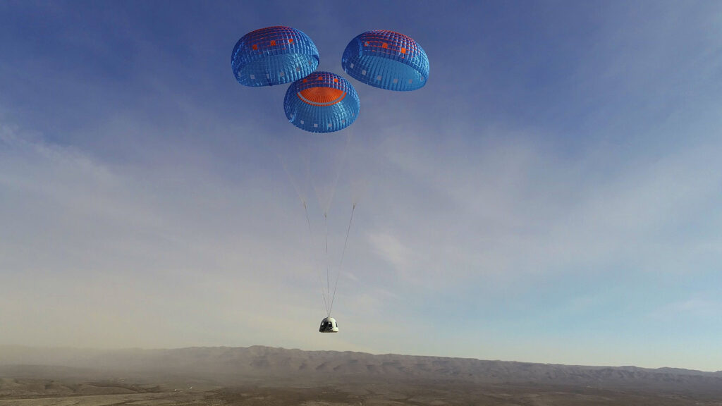 New Shepard capsule Blue Origin