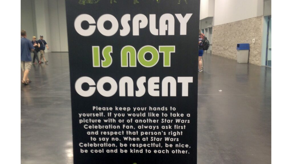 « Le cosplay ne signifie pas le consentement. » // Source : Wikimédia