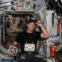 Thomas Pesquet dans l'ISS le 29 avril 2021. // Source : Flickr/CC/Nasa Johnson (photo recadrée)