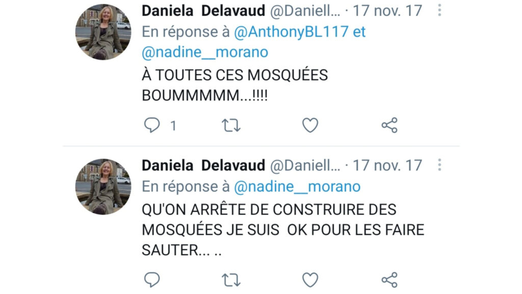 Les tweets de Danielle Delavaud // Source : Capture d'écran Numerama