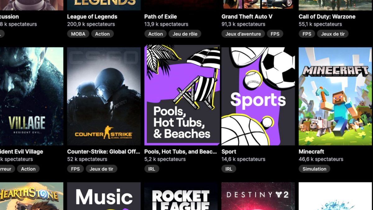 La nouvelle catégorie de Twitch. // Source : Capture d'écran Numerama