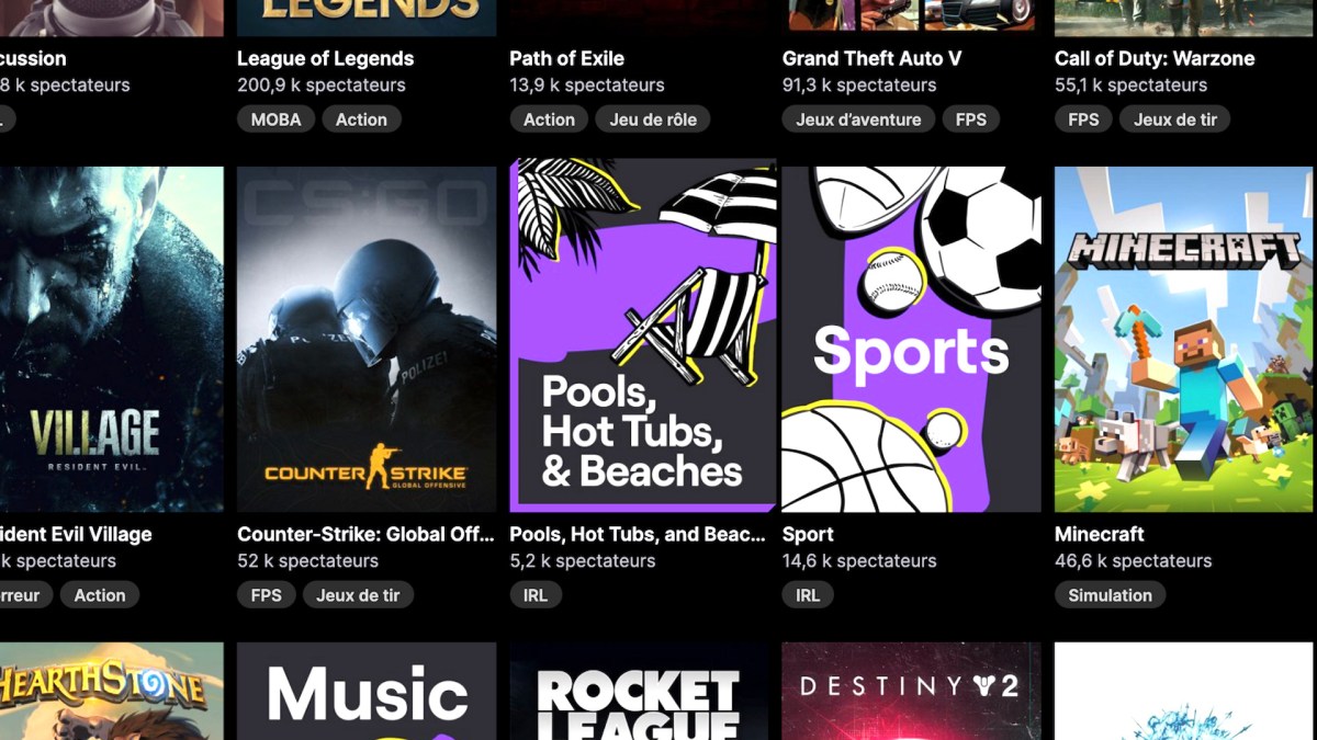 La nouvelle catégorie de Twitch. // Source : Capture d'écran Numerama