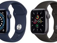 L'Apple Watch Series 6 (40 mm) et l'Apple Watch SE (40 mm).
