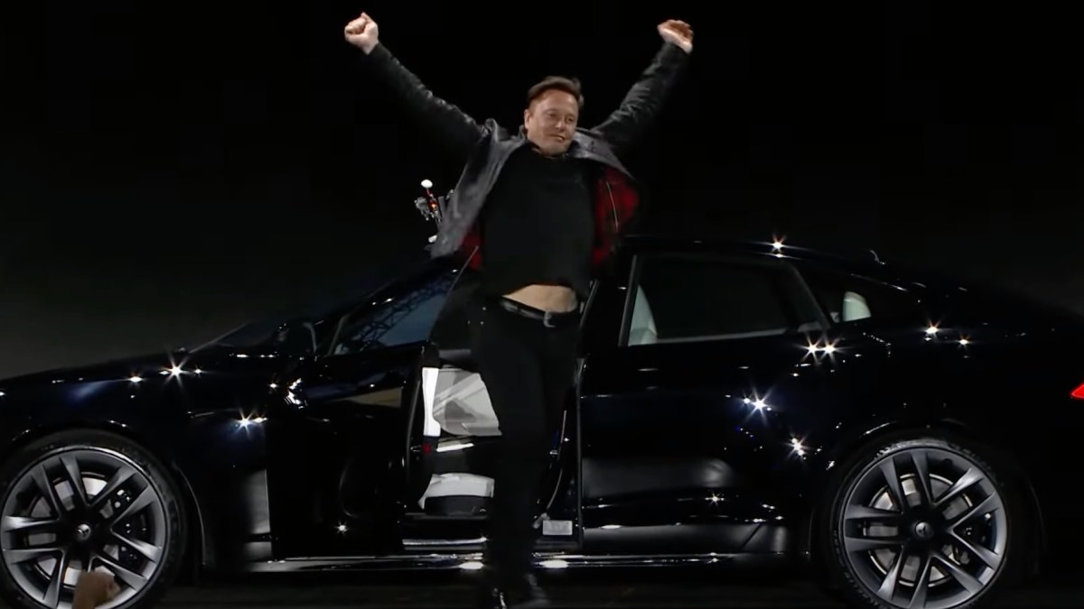 Présentation Tesla Model S Plaid // Source : Capture YouTube