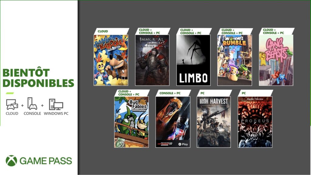 Le Xbox Game Pass en juillet // Source : Microsoft