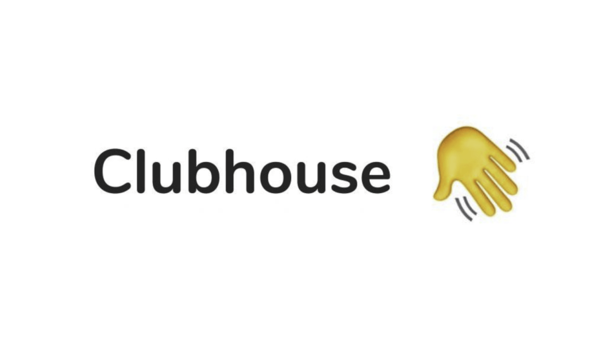 Le logo inversé de Clubhouse // Source : Clubhouse