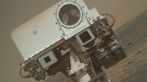 Curiosity sur Mars. // Source : NASA/JPL-Caltech/MSSS (image recadrée)