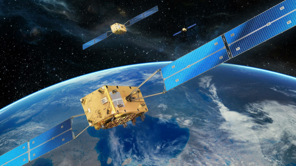 Des satellites Galileo. // Source : OHB/ESA (photo recadrée)