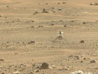 Ingenuity sur Mars le 6 juin 2021. // Source : NASA/JPL-Caltech/ASU/MSSS (photo recadrée)