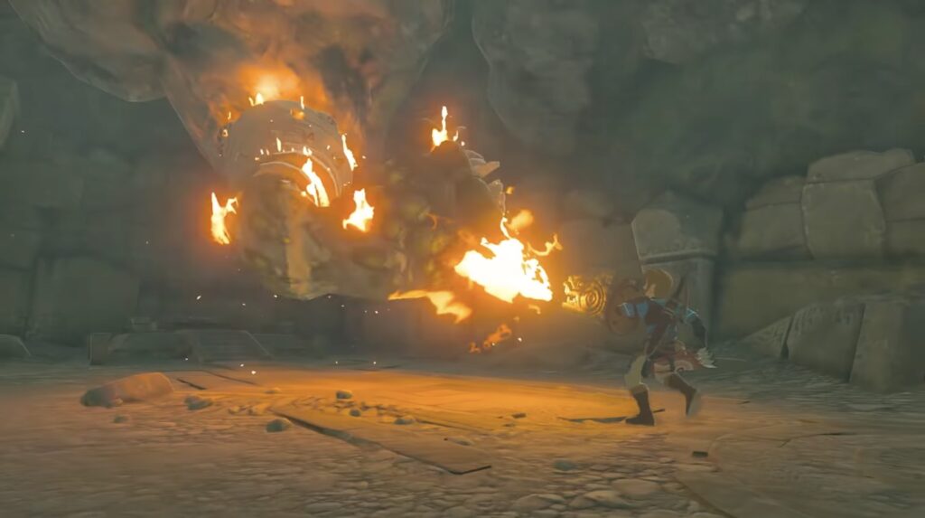 Un lance-flamme dans le prochain Zelda ? // Source : YouTube/Nintendo