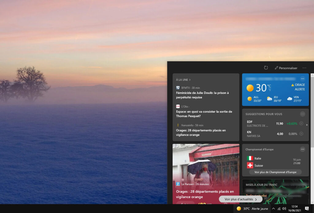 Météo Actualités Windows 10