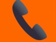 Un logo téléphone sur la couleur d'Orange