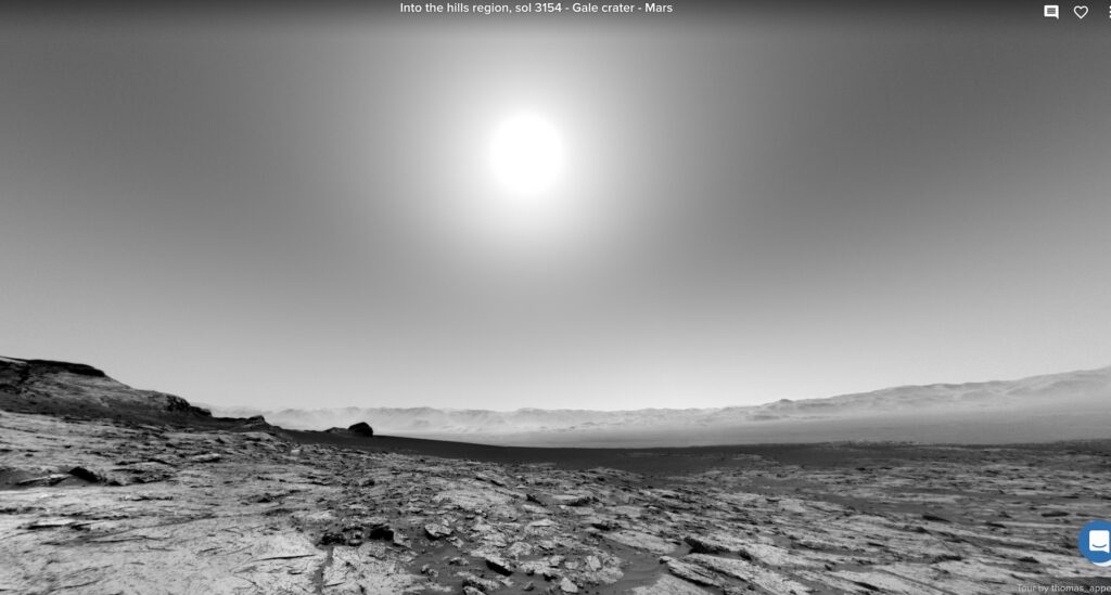 Le panorama d'une vue sur Mars par Curiosity // Source : NASA/JPL-Caltech/MSSS/Thomas Appéré