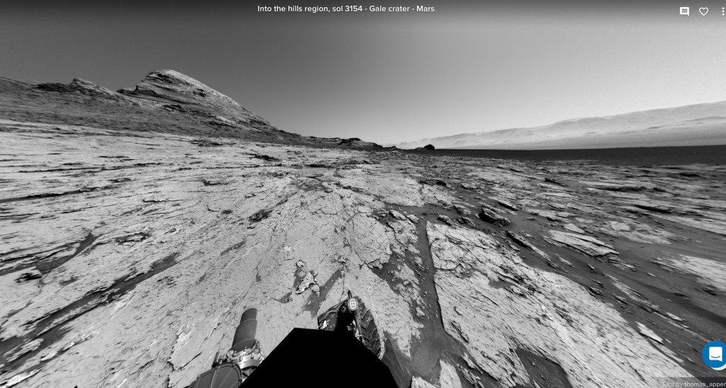 Le panorama d'une vue sur Mars par Curiosity // Source : NASA/JPL-Caltech/MSSS/Thomas Appéré