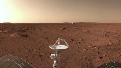 Zhurong sur Mars. // Source : CNSA (image recadrée)
