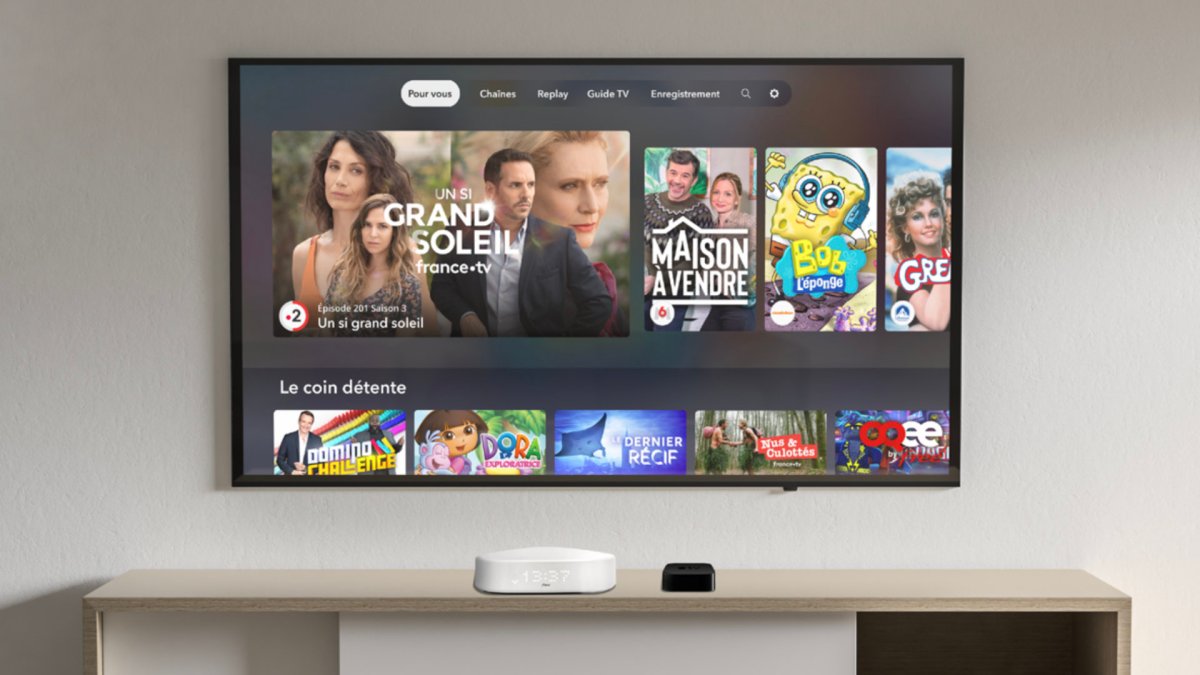 La Freebox Delta avec une Apple TV // Source : Free