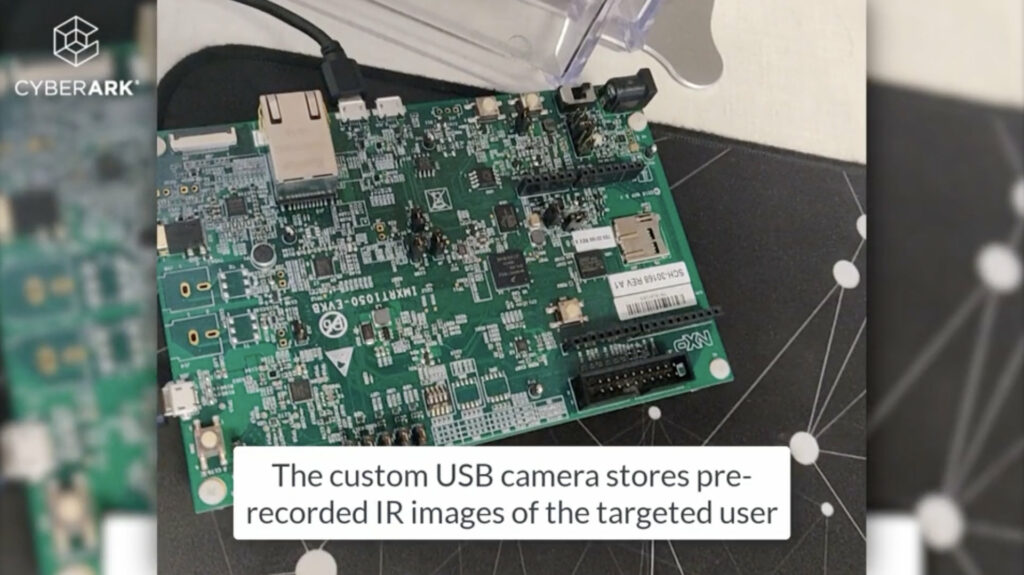 Un circuit imprimé se faisant passer pour une webcam afin de tromper le mécanisme de recconnaissance faciale Windows Hello // Source : CyberArk