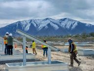 Solar FlexRack et Prometheus Power installent une ferme solaire sur la décharge de Spanish Fork, en Utah. // Source : Solar FlexRack
