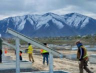 Solar FlexRack et Prometheus Power installent une ferme solaire sur la décharge de Spanish Fork, en Utah. // Source : Solar FlexRack