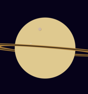 Saturne et ses lunes. // Source : Nino Barbey pour Numerama