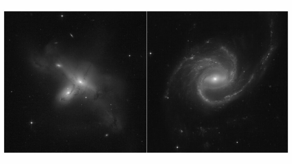 Les galaxies observées par Hubble. // Source : NASA, ESA, STScI, Julianne Dalcanton (UW), Alyssa Pagan (STScI)
