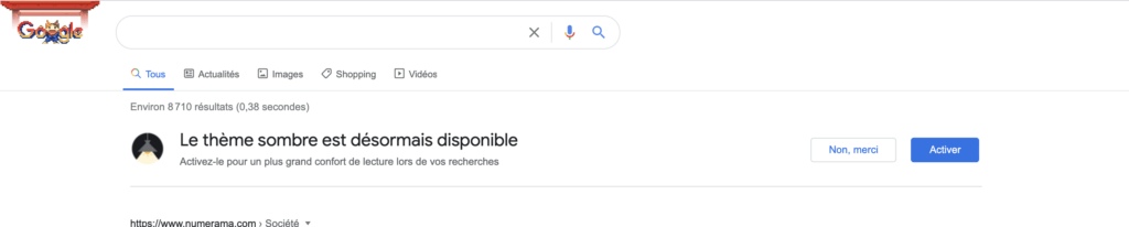 Google recherche alerte