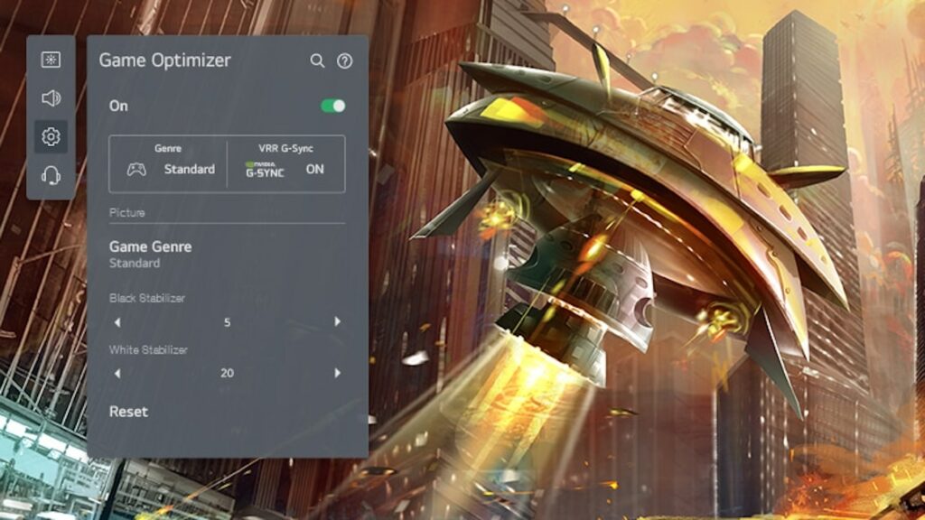 Mode Jeu du LG OLED C1 // Source : LG Mode Jeu du LG OLED C1 // Source : LG