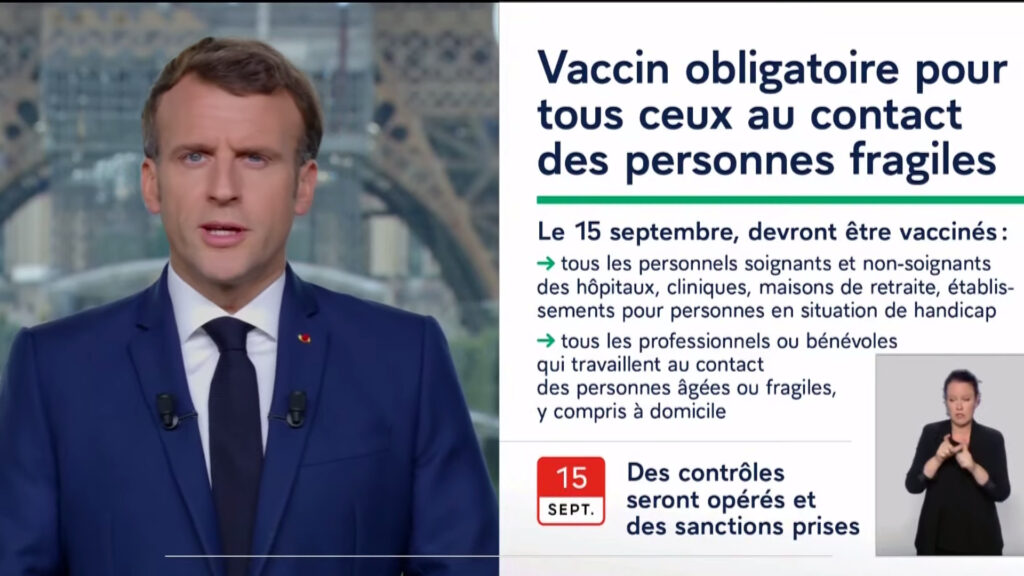 Vaccin obligatoire. // Source : Capture d'écran Emmanuel Macron