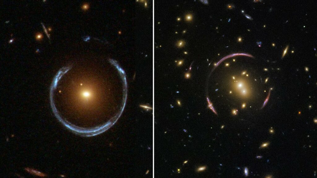 Anneaux d'Einstein. // Source : ESA/Hubble.