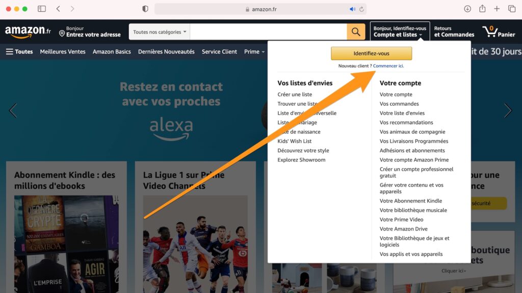 Comment s'abonner à Amazon pour regarder le foot // Source : Capture d'écran